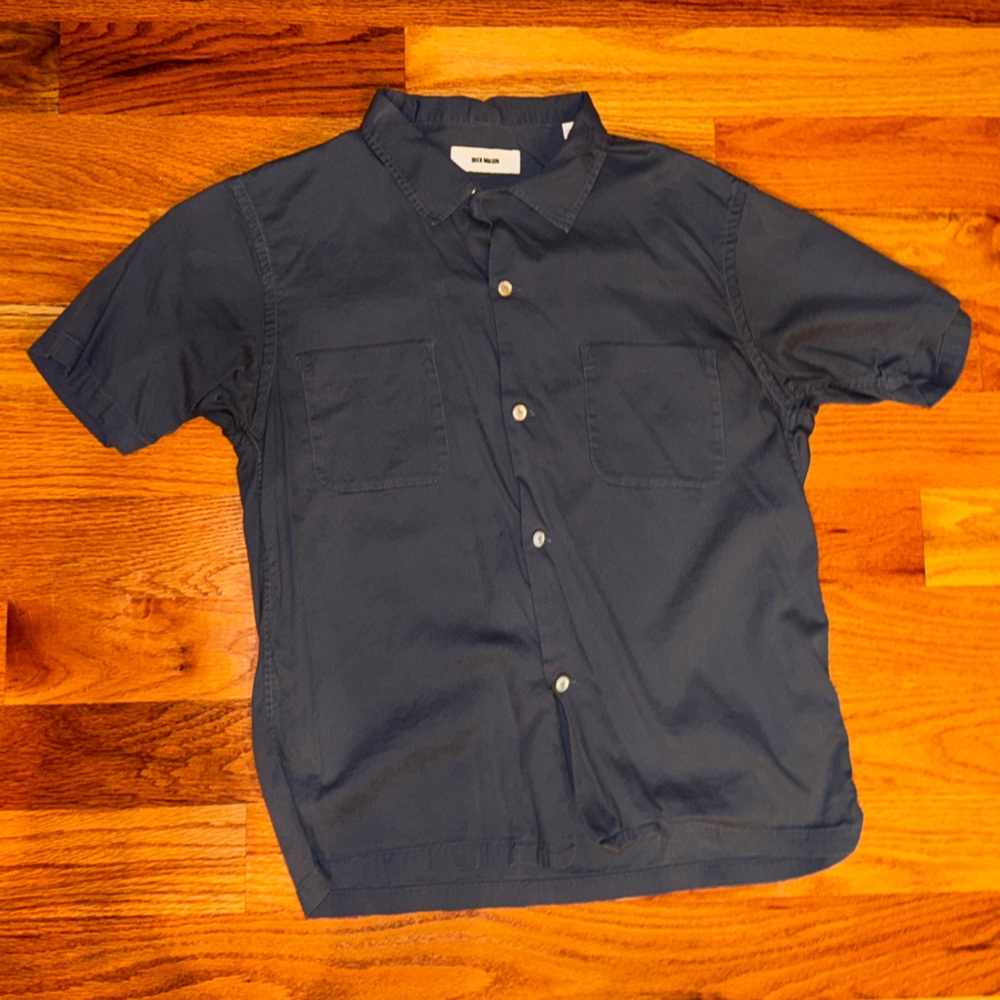 Buck Mason Slate Short Sleeve Shirt
